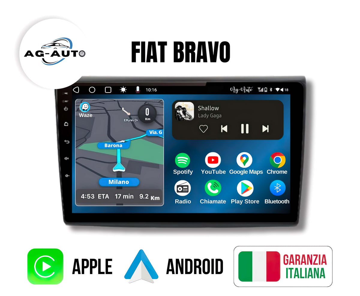Hikity 2GB 64GB Android 15 autoradio voor Fiat Bravo 2008-2013 Draadloze Carplay Android Auto Mirror Link 2DIN autoradio met 9 scherm GPS WiFi HiFi USB RDS FM-radio Achteruitrijcamera Hikity 2GB 64GB Android 15 autoradio voor Fiat Bravo 2008-2013 Draadloze Carplay Android Auto Mirror Link 2DIN autoradio met 9 scherm GPS WiFi HiFi USB RDS FM-radio Achteruitrijcamera