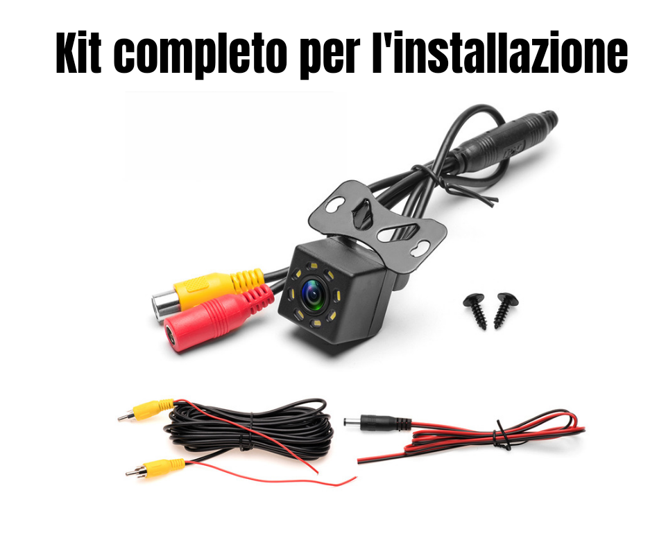 iFreGo HD Telecamera posteriore auto cablata Universale 170 gradi Obiettivo grandangolare 12 LED Telecamera di backup 100% impermeabile Visione notturna per aiuto alla retromarcia iFreGo HD Telecamera posteriore auto cablata Universale 170 gradi Obiettivo grandangolare 12 LED Telecamera di backup 100% impermeabile Visione notturna per aiuto alla retromarcia