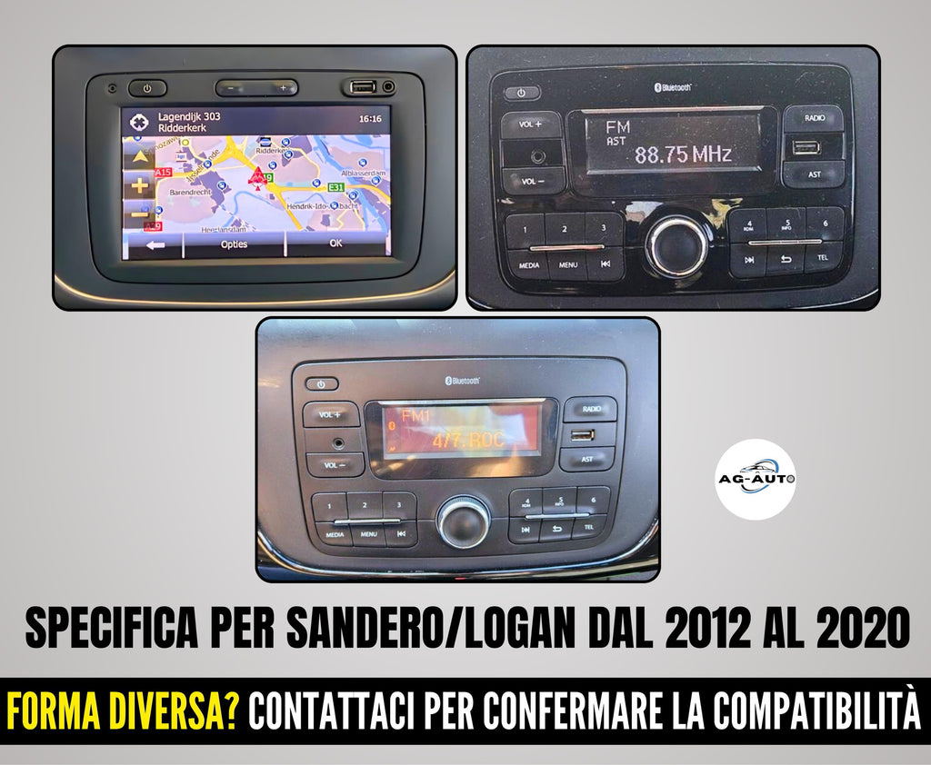Fuluku 4+64G Android Autoradio per Renault Dacia SANDERO II B52 2012-2019 Wireless Carplay Android Auto, 9'' IPS Touch Screen Radio con Bluetooth 5.0/ GPS/Telecamera posteriore/FM/WiFi/SWC
